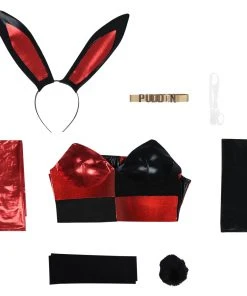 NewCosplay Harley Quinn Bunny Girl Jumpsuit Outfits Christmas Carnival Suit Cosplay Costume