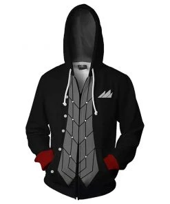 New Cosplaysky Unisex Akira Kurusu Joker Hoodies Game Persona Zip Up 3D Print Jacket Sweatshirt