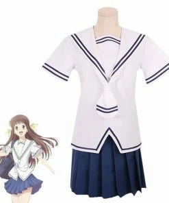 CosplaySky Anime Fruits Basket Tohru Honda Cosplay Costume Summer School Uniform Girls Sailor Uniform