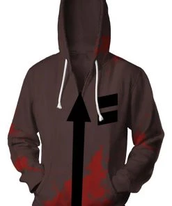 New Cosplaysky New Arrivals Angels Of Death Hoodie Merchandies Isaac·Foster Zack 3D Zip Up Sweatshirt Unisex