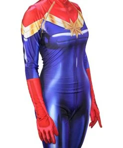 New Cosplaysky Avengers 3 Infinity War Captain Marvel Ms. Marvel Jumpsuit Cosplay Costume