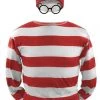 NewCosplay Where's Waldo Waldo Waldo & Friends T-shirt Cosplay Costume