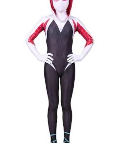 New Cosplaysky New Arrivals Spider-Man: Into The Spider-Verse Spider-Gwen Kids Children Halloween Cosplay Costumes