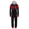 Fansholiday Halloween Into The Spider-Verse Miles Morales Pajamas Cartoon Onesie Hooded Pajamas Cosplay Costume