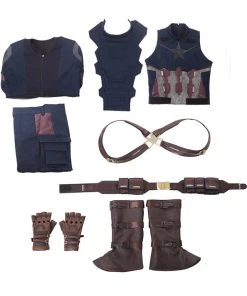 NewCosplay Avengers 3 : Infinity War Captain America Steven Rogers Outfit Uniform Suit Cosplay Costume New Arrivals