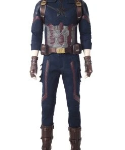NewCosplay Avengers 3 : Infinity War Captain America Steven Rogers Outfit Uniform Suit Cosplay Costume New Arrivals