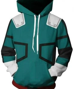 New Cosplaysky New Arrivals My Hero Academia Hoodie Boku No Hero Izuku Midoriya Deku Pullover Sweatshirt Unisex