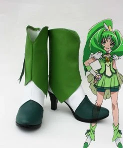 NewCosplay Smile Precure! Pretty Cure Nao Midorikawa Cure March Cosplay Shoes Boots New Arrivals