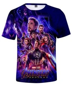 CosplaySky New Arrivals Avengers 4 :Endgame Captain America Marvel Iron Man Printed T-shirt
