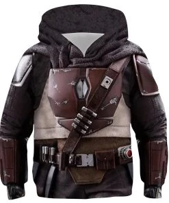 New Cosplaysky New Arrivals Kids Star Wars Hoodie The Mandalorian Cosplay Hooded Pullover Sweatshirt Cosplay Costume