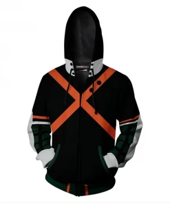New Cosplaysky Anime My Hero Academia Bakugou Katsuki Cosplay Costume Tee Hoodie Zip Sweatshirt New Arrivals