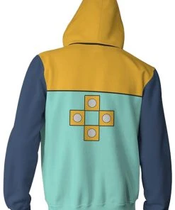 New Cosplaysky The Seven Deadly Sins Hoodie Grizzly's Sin Of Sloth King 3D Zip Up Sweatshirt Unisex