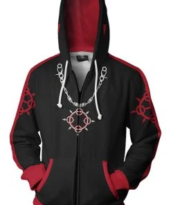 New Cosplaysky New Arrivals Teen Hoodie Kingdom Hearts Axel 3D Zip Up Sweatshirt Unisex