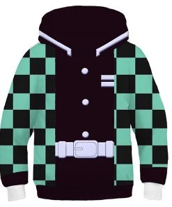 New Cosplaysky Kids Demon Slayer: Kimetsu No Yaiba Kamado Tanjirou Kisatsutai Cosplay Hoodies Boys Girls Long Sleeve Pullover Sweatshirt New Arrivals