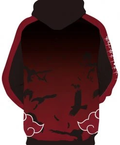 New Cosplaysky Naruto Hoodie Akatsuki Red Cloud Pullover Sweatshirt New Arrivals