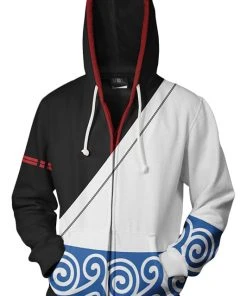 New Cosplaysky Gintama Merchandies Sakata Gintoki Hoodie 3D Zip Up Sweatshirt Unisex New Arrivals