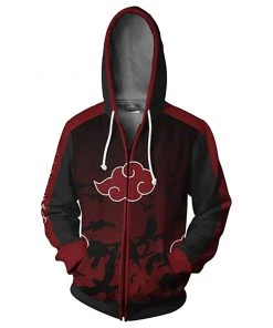 New Cosplaysky Unisex Hoodies Naruto Zip Up 3D Print Jacket Sweatshirt New Arrivals