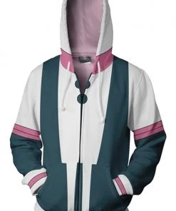 New Cosplaysky New Arrivals My Hero Academia Hoodie Boku No Hero OCHACO URARAKA Zip Up Sweatshirt Unisex