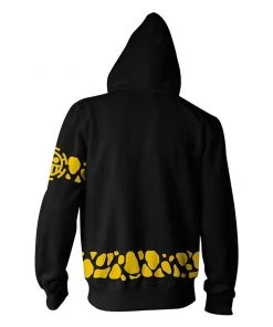 New Cosplaysky New Arrivals Unisex One Piece Trafalgar Law Cosplay Hoodie 3D Printed Sweatshirt Men Women Casual Zip Up Streetwear