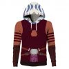 New Cosplaysky Unisex Ahsoka Tano Hoodies Star Wars: The Clone Wars Pullover 3D Print Jacket Sweatshirt