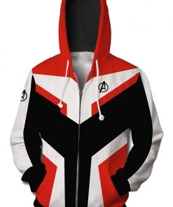 CosplaySky Teen Hoodie Avengers 4 Endgame Quantum Realm Suit Zip Up Jacket Sweatshirt For Adults Unisex