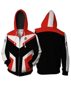 CosplaySky Teen Hoodie Avengers 4 Endgame Quantum Realm Suit Zip Up Jacket Sweatshirt For Adults Unisex