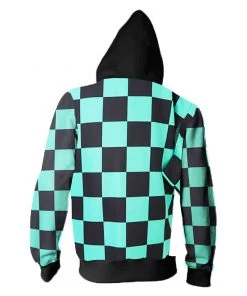 New Cosplaysky Unisex Demon Slayer: Kimetsu No Yaiba Kamado Tanjirou Kisatsutai Cosplay Hoodies Long Sleeve Zip Up Sweatshirt New Arrivals