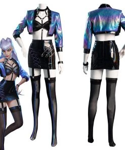 NewCosplay League Of Legends LOL KDA Agony‘s Embrace Evelynn Women Skirt Outfits Halloween Carnival Suit Cosplay Costume