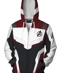 CosplaySky New Arrivals Avenger's Endgame Hoodie Quantum Realm Suit Zip Up Pullover Jacket Sweatshirt For Adults