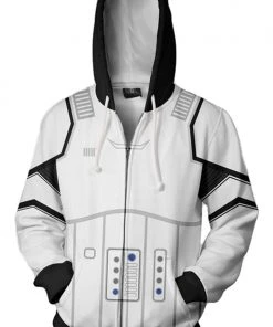 New Cosplaysky Star Wars Hoodie First Order Stoomtrooper Pullover Sweatshirt White
