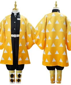 NewCosplay Demon Slayer: Kimetsu No Yaiba Agatsuma Zenitsu Cosplay Costume For Kids Children 23 NewCosplay Demon Slayer: Kimetsu No Yaiba Agatsuma Zenitsu Cosplay Costume For Kids Children