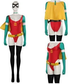 NewCosplay Woman Robin Cosplay Costume Sexy Junpsuit Cloak Outfits Halloween Carnival Suit New Arrivals