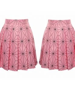New Cosplaysky New Arrivals Demon Slayer Kamado Nezuko Cosplay Costume Pleated Skirt