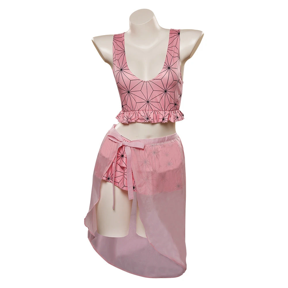 CosplaySky Demon Slayer Kamado Nezuko Original Design Cosplay Costume Swimsuit Outfits 4 CosplaySky Demon Slayer Kamado Nezuko Original Design Cosplay Costume Swimsuit Outfits