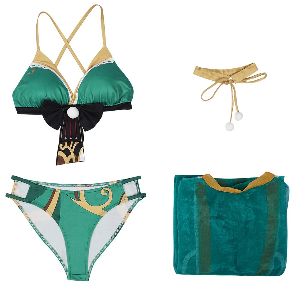 New Cosplaysky Genshin Impact Hina Goro Bikini Swimsuit Cosplay Costume Sexy Swimwear Cloak Outfits 5 New Cosplaysky Genshin Impact Hina Goro Bikini Swimsuit Cosplay Costume Sexy Swimwear Cloak Outfits