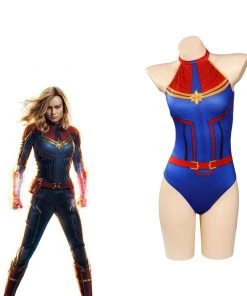 NewCosplay Captain Marvel Carol Danvers Original Design Cosplay Costume Sexy Swimsuit Outfits