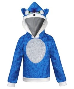 NewCosplay New Arrivals Kids Sonic The Hedgehog 2 (2022) Sonic Hoodie Hooded Sweatshirt