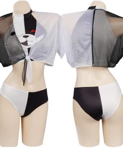 Viele Kostüme New Arrivals Danganronpa Bikini Swimsuit Cosplay Costume Sexy Swimwear Cloak Outfits