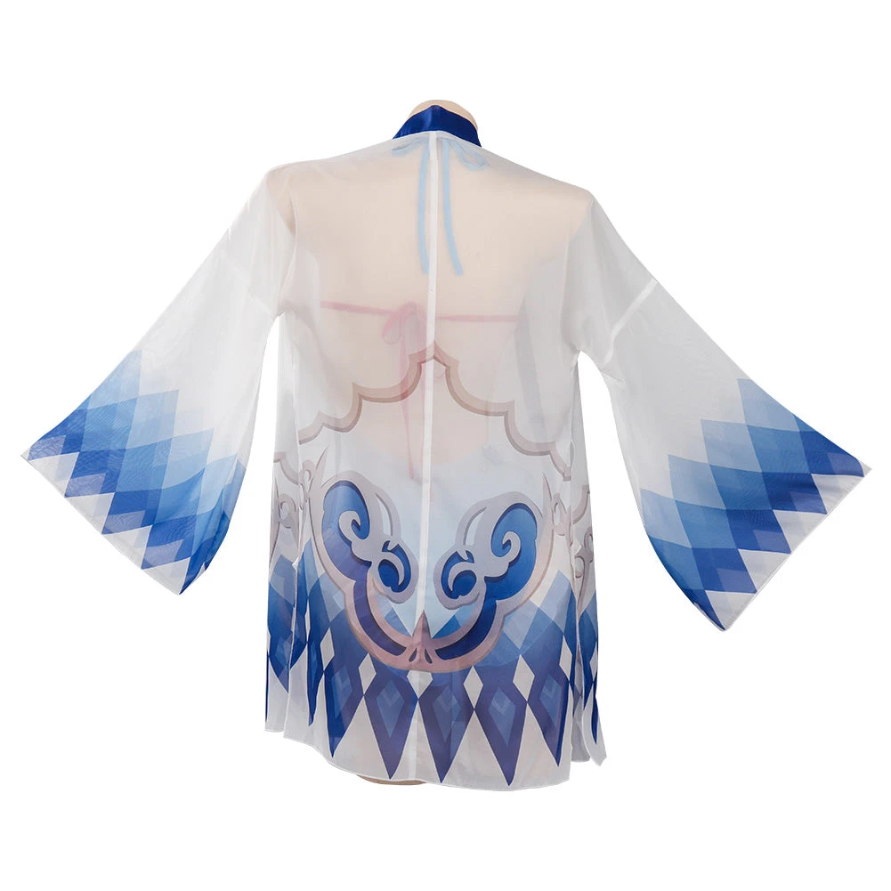 NewCosplay Genshin Impact Ganyu Swimsuit Cosplay Costume Jumpsuit Cloak Outfits 6 NewCosplay Genshin Impact Ganyu Swimsuit Cosplay Costume Jumpsuit Cloak Outfits