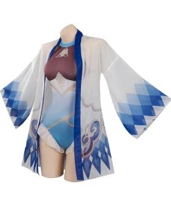 NewCosplay Genshin Impact Ganyu Swimsuit Cosplay Costume Jumpsuit Cloak Outfits 16 NewCosplay Genshin Impact Ganyu Swimsuit Cosplay Costume Jumpsuit Cloak Outfits