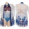 NewCosplay Genshin Impact Ganyu Swimsuit Cosplay Costume Jumpsuit Cloak Outfits
