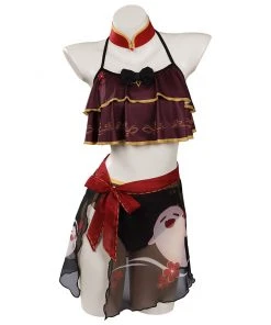 Cossky Genshin Impact Hutao Swimsuit Cosplay Costume Outfits Halloween Carnival Suit