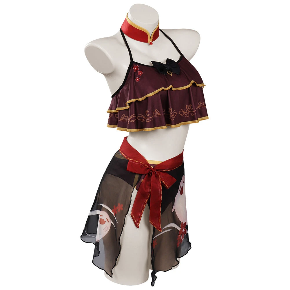 Cossky Genshin Impact Hutao Swimsuit Cosplay Costume Outfits Halloween Carnival Suit 7 Cossky Genshin Impact Hutao Swimsuit Cosplay Costume Outfits Halloween Carnival Suit