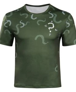 The Batman Riddler Original Design Cosplay Costumes Short Sleeve T-shirt -cossky® New Arrivals