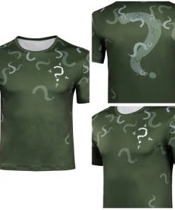 The Batman Riddler Original Design Cosplay Costumes Short Sleeve T-shirt -cossky® New Arrivals