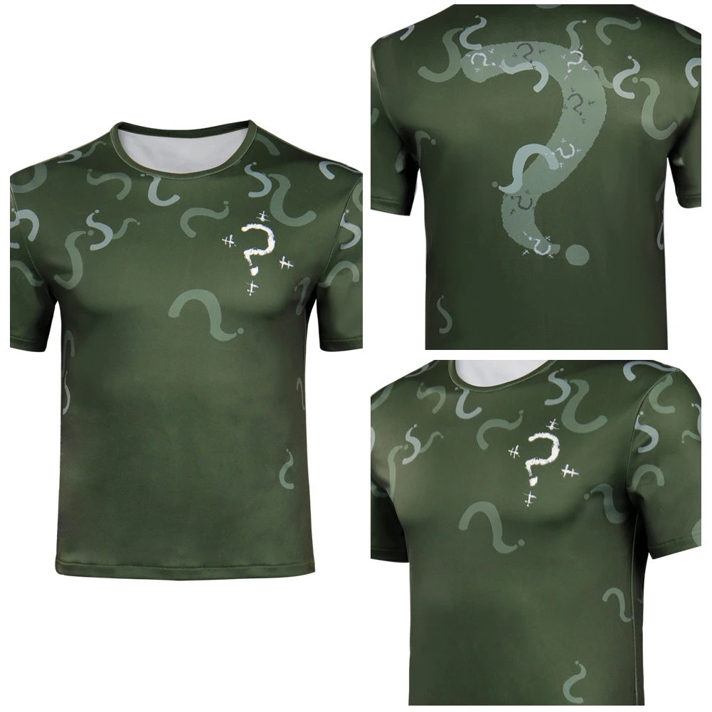 The Batman Riddler Original Design Cosplay Costumes Short Sleeve T-shirt -cossky® New Arrivals 4 The Batman Riddler Original Design Cosplay Costumes Short Sleeve T-shirt -cossky® New Arrivals