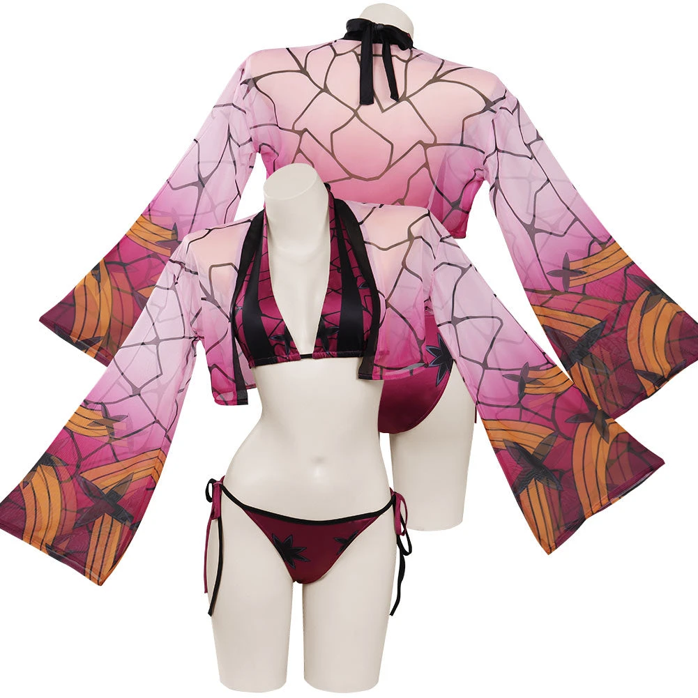 Cosplaygift Demon Slayer:Kimetsu No Yaiba Original Design Daki Cloak Swimsuit Cosplay Costume 3 Cosplaygift Demon Slayer:Kimetsu No Yaiba Original Design Daki Cloak Swimsuit Cosplay Costume
