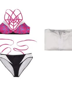 CosplaySky New Arrivals Spider-Man: Across The Spider-Verse Gwen Stacy Cosplay CostumeTop Shorts Cloak Swimsuit Outfits Halloween Carnival Suit 17 CosplaySky New Arrivals Spider-Man: Across The Spider-Verse Gwen Stacy Cosplay CostumeTop Shorts Cloak Swimsuit Outfits Halloween Carnival Suit