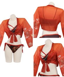 New Cosplaysky New Arrivals Genshin Impact Kaedehara Kazuha Original Design Swimsuit Cosplay Costume Top Shorts Cloak Outfits-cossky®