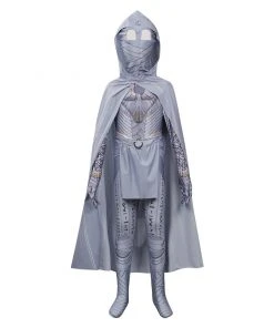 Fansholiday Kids Children Moon Knight Marc Spector Cosplay Costume Jumpsuit Cloak Outfits Halloween Carnival Suit
